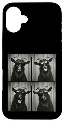 Goat in Sunglasses Funny Photobooth Goat Selfie Farm Animal Case for iPhone 16 Plus