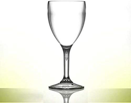 Polycarbonate Medium Wine Glass 9oz | Reuse 100's of times | Virtually unbreakable - Tough Polycarbonate | Set of 12 | Catering Quality