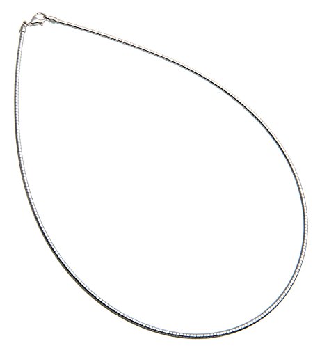 Omega Halsreifen 1,8mm Durchmesser - 925 Sterling Silber, Länge frei wählbar 38-55cm