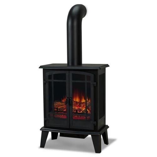 Bowery Hill Contemporary/Metal Stove Electric Fireplace with 1 Legs, 1