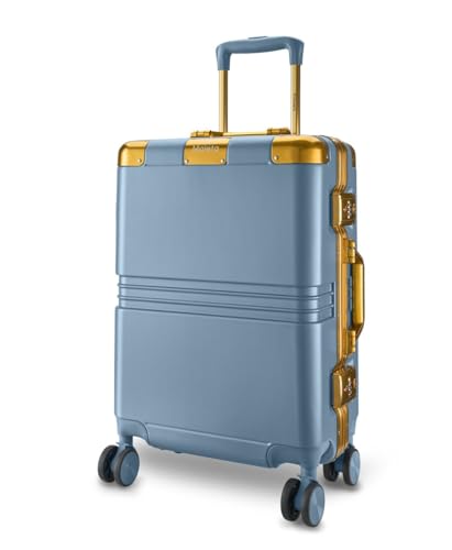 Image of Maleta Gold Series Check-in Large | 28 inch, 8 Spinner Wheels,Dual TSA Lock| Aluminium Frame | Trolley Bags for Travelling | Travel Bags for Luggage (Blue, Checkin-Large)