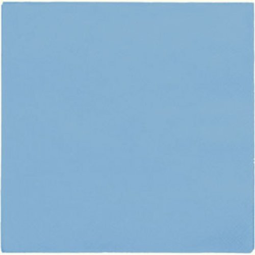 Thali Outlet - 125 x Sky Baby Blue 2 Ply 33cm 4 Fold Paper Napkins Tissue Serviettes for Birthdays Weddings Parties All Occasions