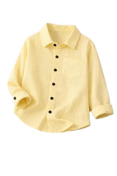Boys Full Sleeve Casual Shirt Pocket Design Daily Use Comfortable Stylish Smart Fit Modern Trendy Look Lightweight Outfit