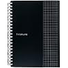Lihit Lab N1678-24 Hirakuno Open Ring Notebook, Twist Notebook, B6/Semi-B5E, 21 Holes, Black