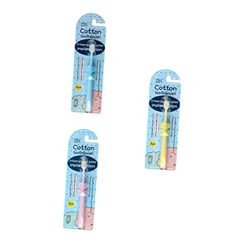 GOOHOCHY 3 piezas Cepillos de Dientes Infantiles Suaves Unidades con Diseño de para Años Cuidado de Encías y Protección Dental
