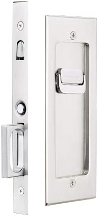 Emtek Modern Rectangular Privacy Pocket Door Mortise Lock (Satin Nickel)