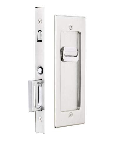 Emtek Modern Rectangular Privacy Pocket Door Mortise Lock (Satin Nickel) by Emtek - Used condition - US$153.69