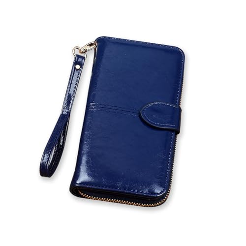 LAYAHAGO PU Wallet for Women Multi-Compartment Wallet Clutch Bag Coin Purse Blue