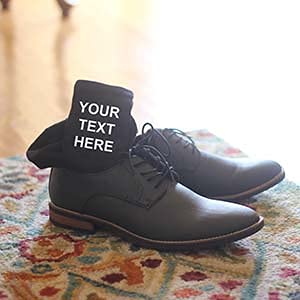 Custom Printed Personalized Socks with Text - Men's Dress Socks3