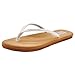 FLOJOS Women's Fiesta Flat Sandal, White/Tan, 11 M US