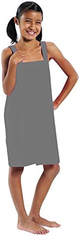 BY LORA Water Absorbent Spa Wrap for Girls, Silver - Small