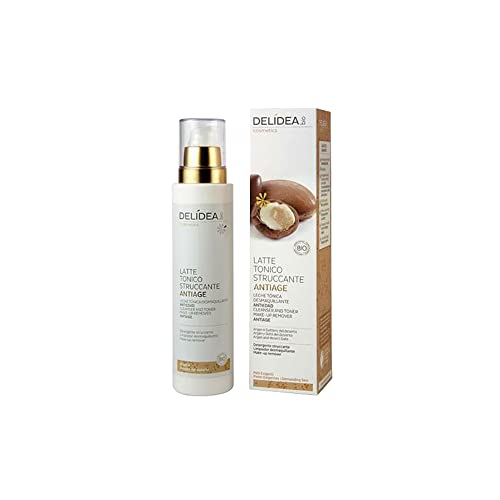 Delidea Bio Milchtonic Make-up-Entferner Sofortwirkung Argan und Wüstendattel, 1er Pack (1 x 1 Stück)