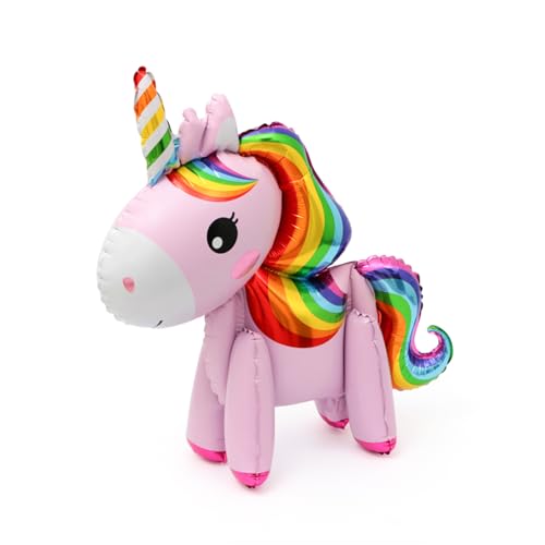 Einhorn Luftballon, Rosa mit Regenbogen Design, Folienballon Einhorn, Stehend Einhorn Deko, Kindergeburtstag Partydekoration für Kindergeburtstag, Einhorn Deko Einhorn Luftballon, Rosa mit Regenbogen Design, Folienballon Einhorn, Stehend Einhorn Deko, Kindergeburtstag Partydekoration für Kindergeburtstag, Einhorn Deko