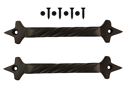 Image of Mix&Match Cast Iron Twisted Handle - 6 Inch Balck Matt Finish | Rope Style Cabinet, Wardrobe, Cupboard & Furniture Door Handle | Pack of 1 Pcs with Screws
