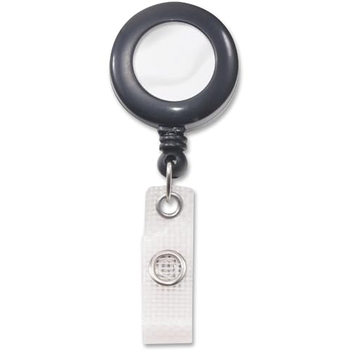 Bobine d'identification Advantus rétractable noire avec cordon de 61 cm pour badge professionnel