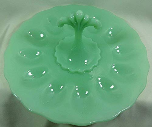 Jadeite Handled Deviled Egg Plate - Easter Egg Plate #TOP21