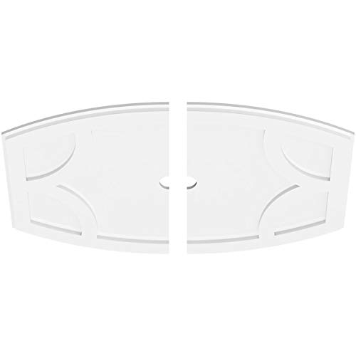 Image of Ekena Millwork CMP34X22KY2-02000 Kailey Architectural Grade PVC Contemporary, Two Piece Urethane Ceiling Medallions 34 inchW x 22 5 /8 inchH x 2 inchID x 18 1 /4 inchC x 1 inchP