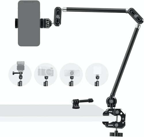 NEEWER 30 Schwenkarm mit Schreibtischklemme/Action Kamera Halterung/Handyhalterung, Mikrofon Galgenstativ für Überkopfkameras, kompatibel mit GoPro, iPhone, DSLR, Webcam und Mikrofon, UA056