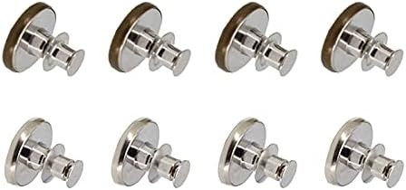 HEIGOO 8 Pcs Jeans Buttons,Adjustable Reusable Metal Button Pins for Jeans,Used for Shirt,Jeans,Suspenders,Jackets,Bags,Leather Crafts and Other Fabrics