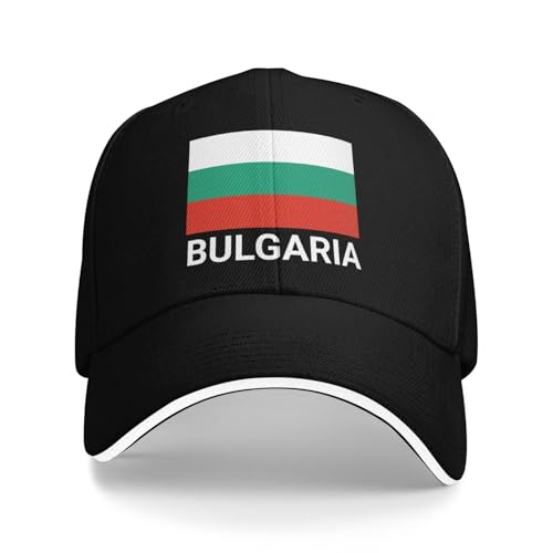 Support de drapeau bulgare, casquettes bulgares pour hommes et femmes, avec casquette de baseball bulgare, chapeaux de camionneur, noir, Taille unique