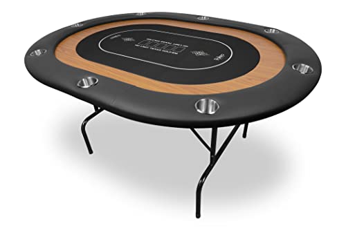 Tabla Poker Racetrack 8 Jugadores (Negro) con Print Cover