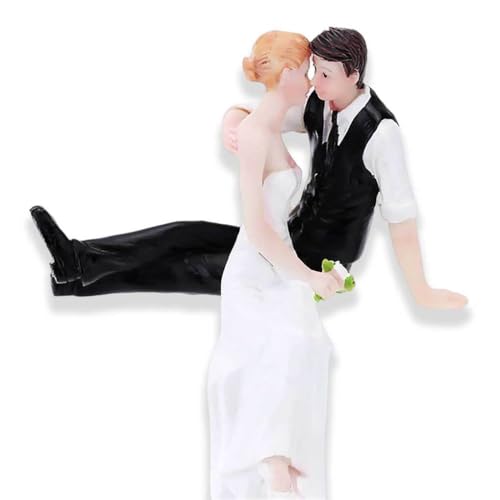 mophrati Artigianato in resina Figurine Candele Accessori romantici Torte vivaci Decorazione Ornamenti Candela nuziale in stile occidentale