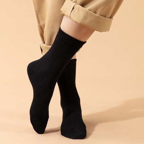 Ndoobiy 6 Pairs Mens Cotton Crew Socks for Men Size 9-11 Size 10-133