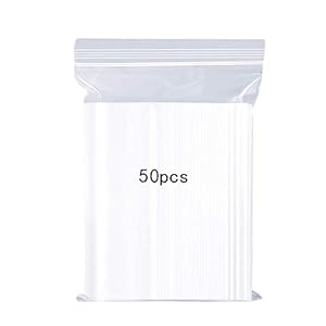 50 Stuks Hersluitbare Tansparante Plastic Tassen, Groot Ziplock Tassen, Polyzak, Zak Met Ritssluiting Druksluiting, Van…