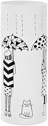 vidaXL Umbrella Stand Leaves Steel Black Home Office Storage Holder Rack Bin