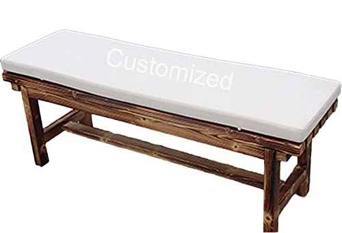 Yanman Cojín impermeable para banco de 2/3/4 plazas para exteriores, cojín de banco de tamaño personalizado, cojín de espuma para asiento de sofá de jardín y patio