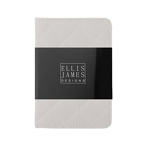 Ellis James Designs Passport Holder Cover Wallet Cream, Travel Protector RFID Blocking Organizer