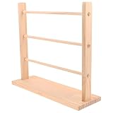 Didiseaon Holz Bandhalter Organizer aus Natürlichem Holz 3 stöckiger Platzsparender Aufbewahrungsorganizer für Bänder für Kuchenläden und Bastelräume