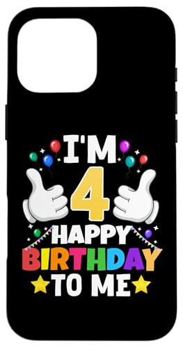 I'm 4�� Happy Birthday To Me �ʔ��� 4�΂̒a���� �X�}�z�P�[�X iPhone 16 Pro Max �p