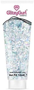 Holographic Glitter Face and Body Gel 12ml Cosmetic Glitter, Body Glitter, Hair Glitter Gel (Silver Storm)