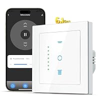 SMARTERCURRY WLAN Rollladenschalter [6.1Gen], Smart LED Jalousien Schalter mit Timer, Kindersicherung, Rollladensteuerung kompatibel mit Echo Alexa/Google, 80x80mm, 1 Stück | Weiß – Ansicht 1