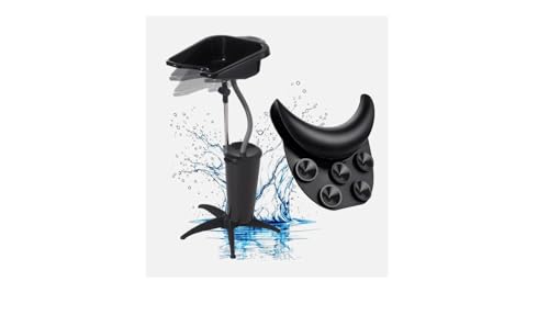 Portable Hair Washing Basin Mobile Hairdressing Sink for Beauty Salon Barber Shop Hair Salon Light and Durable Free Rotation Portable Hairdressing Basin (Small Bowl)
