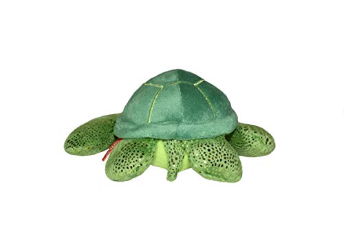 Wild Republic 16262 Hug'ems Plüschtier, Kuscheltier, Schildkröte 18cm, Grüne Meeresschildkröte