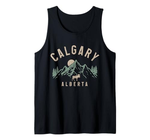 Calgary Alberta Canadá Montañas Alce Naturaleza Amante Camiseta sin Mangas
