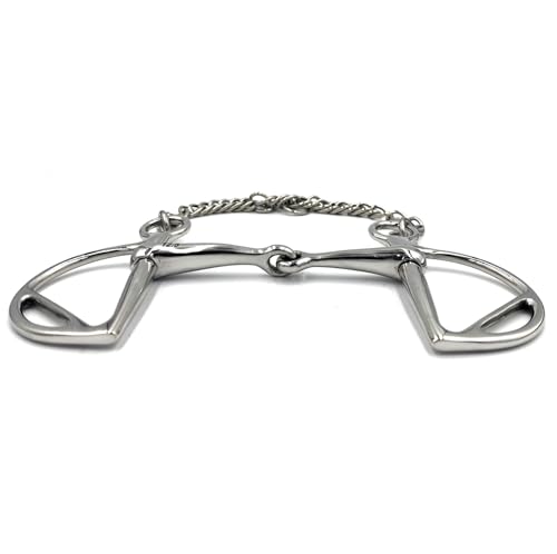 Equine Smile ES0114 Gebiss Kimblewick Springkandare Einfach Gebrochen Spanisch Italian Dee Bit aus Edelstahl Gebissstärke 15 mm (14.5 cm)