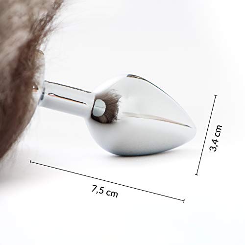 Unique Pleasure Vossenstaart/Fox-tail anale plug met staart - met hoogwaardig echt bont - Afbeelding 4