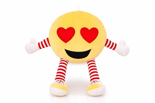 Image of Fun4you Plush Pillow Soft Toy for Kids - Cute Heart Eyes Cushion, Soft Stuffed Pillow Toy for Bed Sofa Room Decor, Gift Toy for Boys Girls (30 CM)