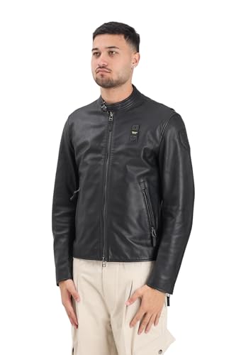 Blauer Cazadora de cuero RIPLEY negro para hombre M, Negro , XL