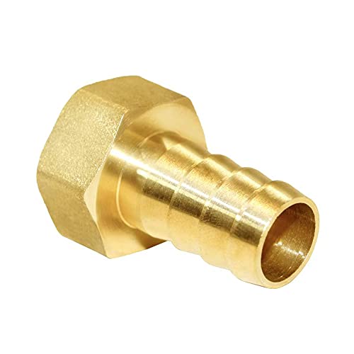 Raccord cannelé en laiton 1,6 cm adaptateur femelle 1,27 cm NPT pour connexion tube souple