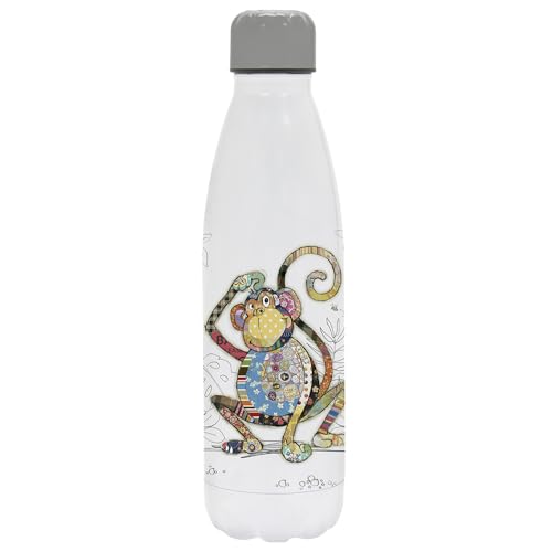 Lesser & Pavey 500ml Stainless Steel Water Bottle | Eco Friendly Stainless Steel Bottle With Lid & Carry Handle | Monty Monkey Stainless Steel Bottles For Office, Sports or On The Go - Bug Art