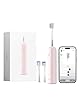 Laifen Wave Spazzolino elettrico, spazzolino elettrico sonico oscillante con 3 testine, spazzolino da viaggio magnetico ricaricabile impermeabile IPX7 (ABS Rosa)