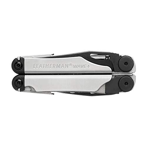 LEATHERMAN, Wave Plus Multitool with Premium Replaceable Wire Cutters and Spring-Action Scissors, Built in the USA, Limited Edition Black/Silver with Nylon Sheath