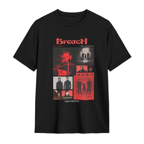 Twenty Music One Pilots 2025 Music Tour T-Shirt Men Comfortableavant Cotton Tops Black