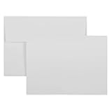 JAM PAPER Foldover Greeting Cards & Matching Envelopes Set - A7-5 1/8 x 7 1/4 - White - 50/Pack