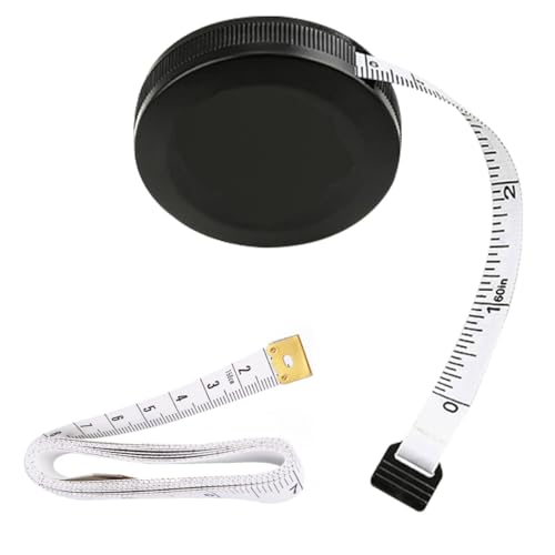 Cinta métrica flexible mini portátil 1.5m negra miniatura 1
