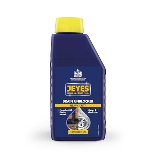 Jeyes Drain Unblocker Powerful Outdoor Cleaning Fluid Cleans and Deodorises 1 Litre
